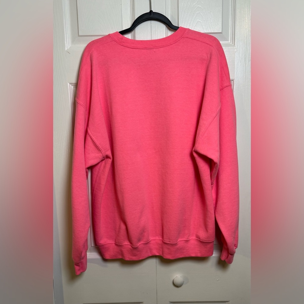 Gildan Pink Holiday Sweater with Tree Design - Picture 6 of 7